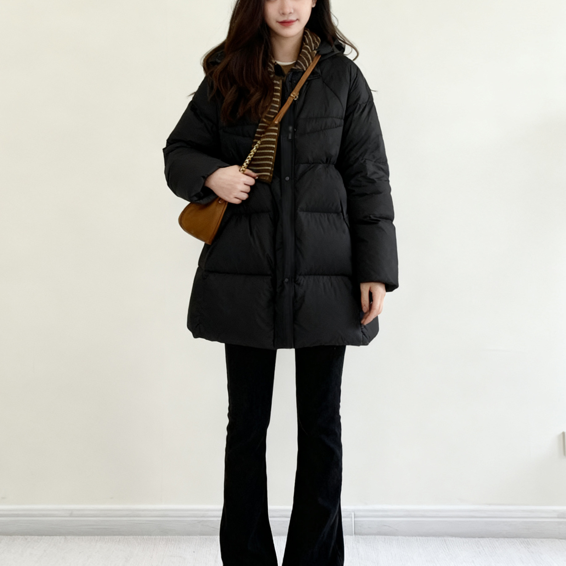 【送运费险】中长款棉服女款外套