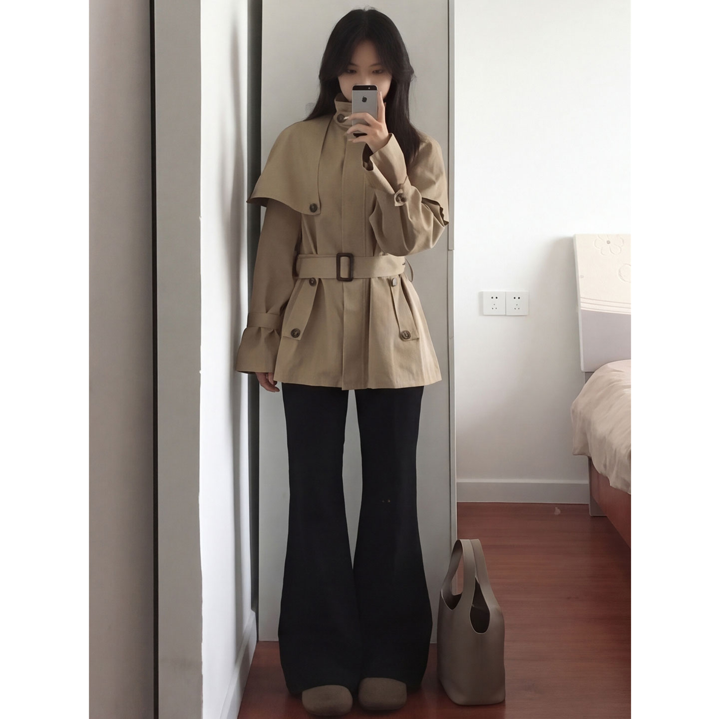 【送运费险】韩系卡其色风衣女