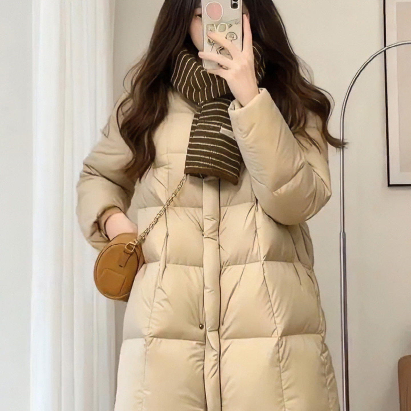 韩系中长款棉服外套女2026冬季新款冬装宽松棉衣今年流行棉袄女装