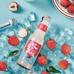 碧山村汽水长安的荔枝果汁型汽水精酿6瓶0脂碳酸饮料无代糖气泡水