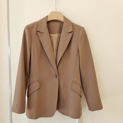 特价迪系专柜659春装62.6聚酯纤维30.3粘纤女士修身显瘦小西装