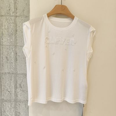 特价韩XU专柜正品新款夏装女士时尚百搭宽松订钻棉T恤衫上衣