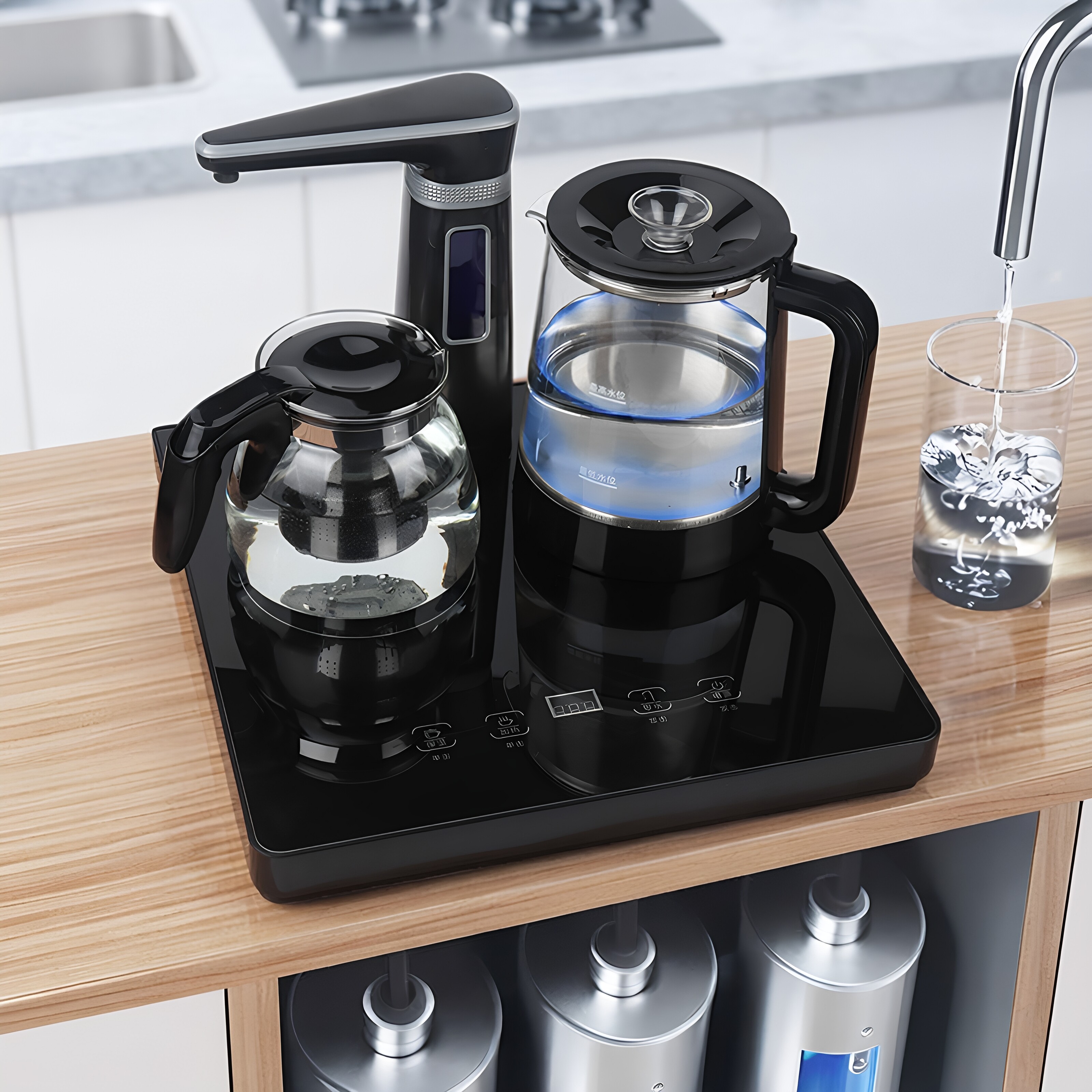 桌面台式茶吧机烧水泡茶恒温图片