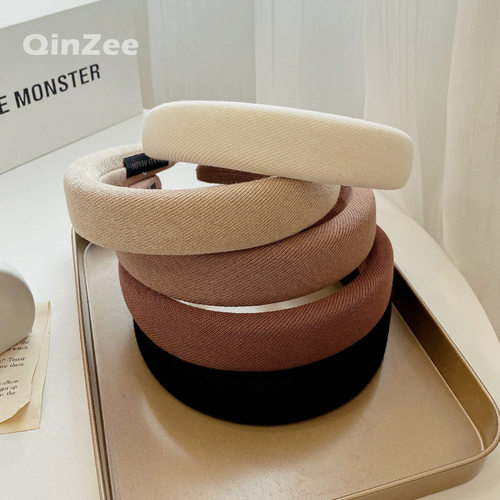 网红秋冬发箍头箍高级感白色发捆