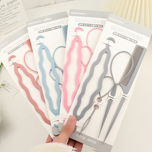 儿童盘发器扎头发穿发器掏套绑梳