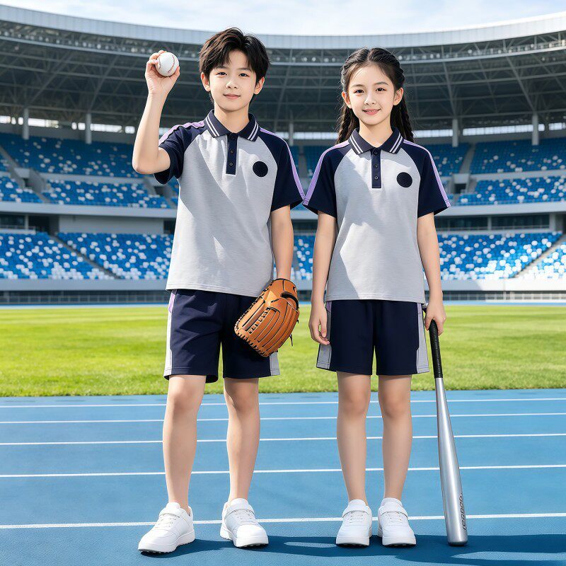 沈阳小学生校服夏季T恤短裤套装