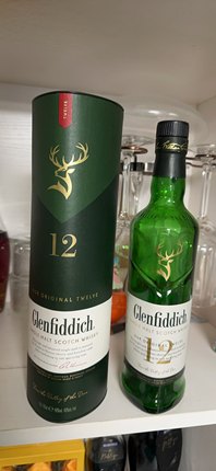 格兰菲迪12年苏格兰单一麦芽威士忌礼盒空瓶摆件酒柜装饰泡酒容器