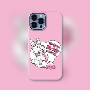 Milly Molly半包手机壳适用于苹果iphone15/14promax13/12粉色磨砂亮面全包保护套米丽娃娃装侵蚀茉莉16pro女