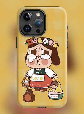 CRYBABY哭娃16plus黄色俄罗斯套娃适用iPhone15Promax苹果手机壳14防摔套13亮面软壳磁吸Magsafe潮流艺术大娃
