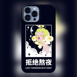 ip盲盒POP娃娃 苹果15pro原创14小众高级感镜头全包防摔13plus女款 SP假天使 适用iPhone15Promax手机壳新款