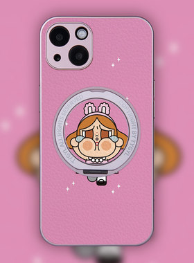 玛特Molly适用苹果17promax手机壳新款iphone16pro巨好看15可爱女款14高级13防摔软小羊皮360旋转支架保护套