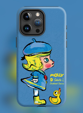 玛特潮玩新款16plus茉莉蓝色适用iPhone15Promax苹果手机壳14防摔套13磨砂卡通Molly磁吸Magsafe少女黄色小鸭