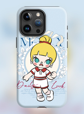 玛特潮玩周边新款16plus茉莉适用iPhone15Promax苹果手机壳14防摔套13磨砂软壳Molly磁吸Magsafe蓝色元气少女