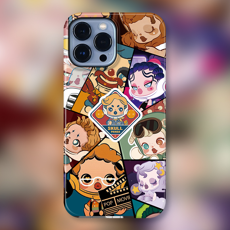 POP玛特SKULL周边适用iPhone15Promax苹果手机壳潮牌14防摔套13个性12女11可爱卡通SP明星盲盒暗黑PANDA手办