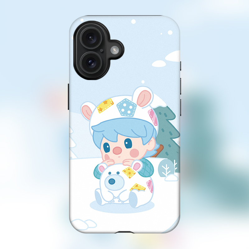 玛特潮玩新款16plus小甜豆适用iPhone15Promax苹果手机壳14防摔套13磨砂动物宝宝磁吸Magsafe闺蜜款北极熊软