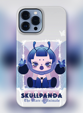 POP赛博朋克SP蓝闪蝶适用iPhone15Promax苹果手机壳潮牌14防摔套13个性12女11可爱卡通暗黑潮玩食梦动物系列