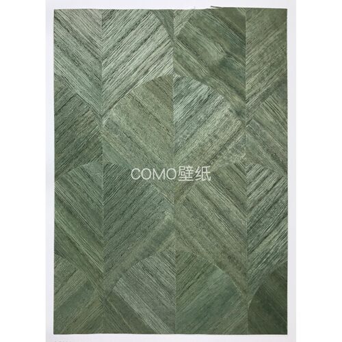 COMO 新款高级感玄关 扇形天然木皮镶嵌工艺背景壁纸DE2326M198
