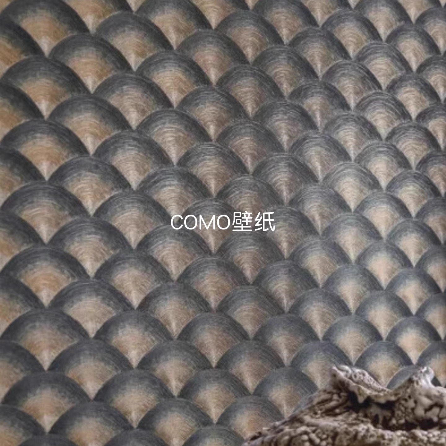 CASAMANCE 法国进口NAMI波涛纹刺绣质感电视背景墙纸壁纸70090916