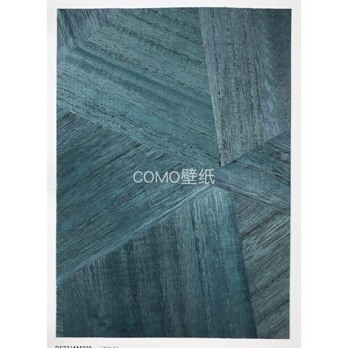 COMO 新款高级感玄关 几何天然木皮镶嵌工艺背景壁纸DE2315M208