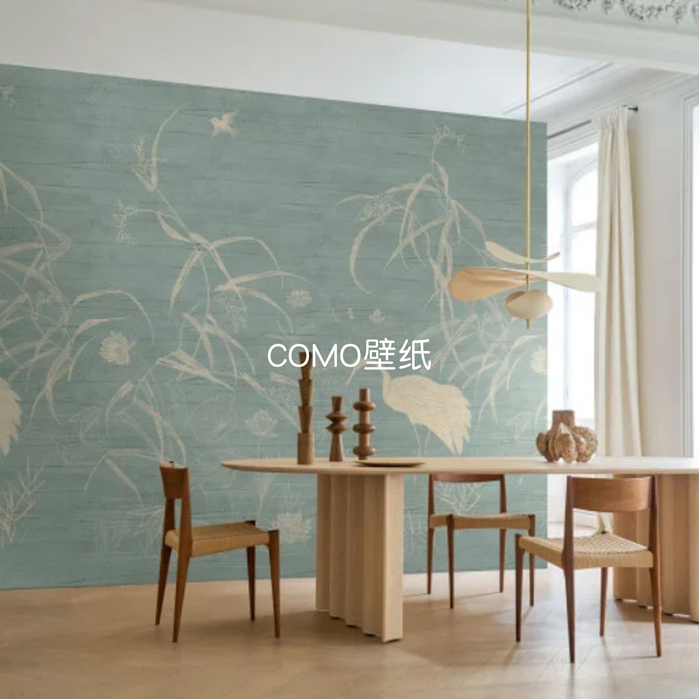 CASAMANCE法国进口NUIDO新中式日式电视书房背景墙纸壁纸70343466