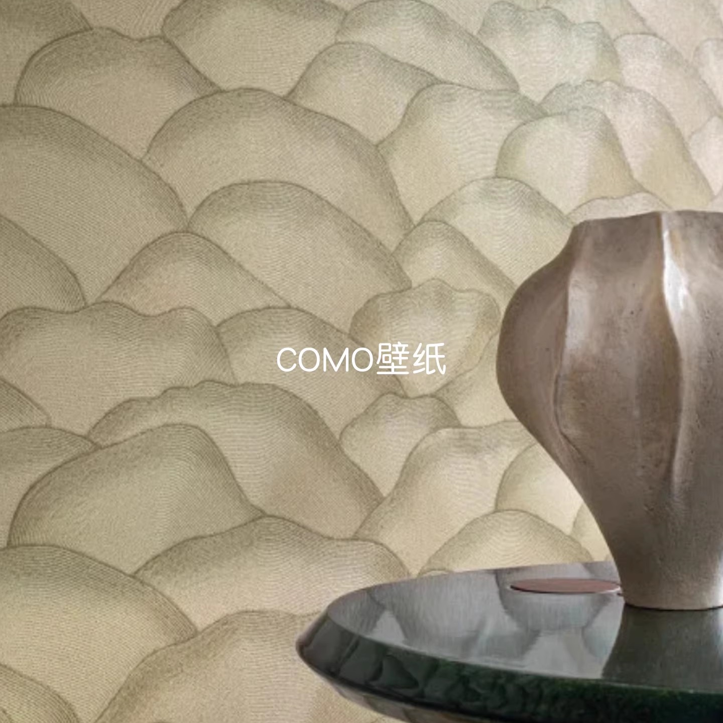 CASAMANCE法国进口PVC压纹ONDULA沙发电视背景墙墙纸壁纸76971222