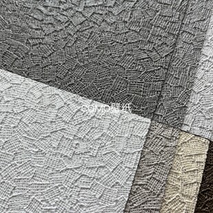 高级感阻燃耐擦洗厚重压纹PVC十字布基墙布BT6031 6032 6033 6034