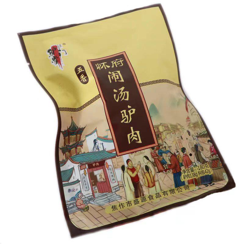 河南焦作云台山特产沁阳驴掌门怀府闹汤驴肉五香香辣即食180g袋装
