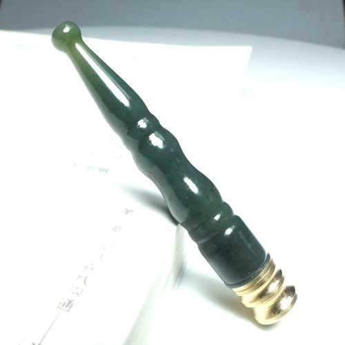 天然和田玉石步步高升具粗细支烟