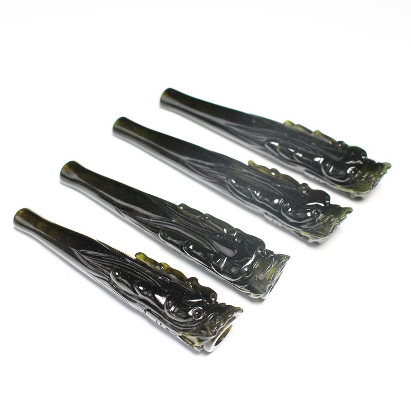 雲海缘原创天然玉石墨玉循环过滤器烟嘴手工龙头滤毒养生清肺