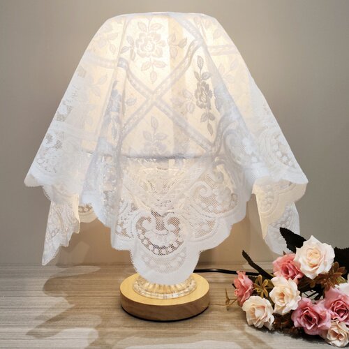 欧式蕾丝台灯盖巾防尘保护罩床头柜罩家用冰箱电饭煲罩音响小桌布