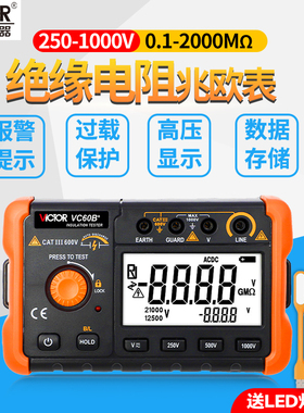 胜利数显绝缘电阻测试仪VC60B+VC60D+VC60E+VC60F高压数字兆欧表