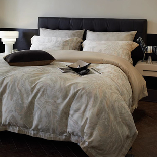 秋冬轻奢120S天丝棉磨毛四件套加厚全棉被套床单柔软保暖床上用品