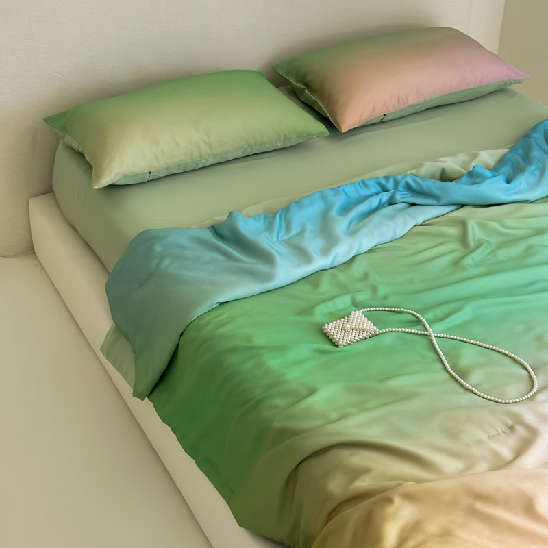 ins高级渐变100S天丝夏被四件套