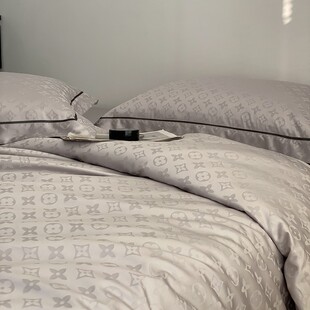 轻奢高端欧式贡缎提花四件套全棉纯棉被套床单笠1.8床上用品