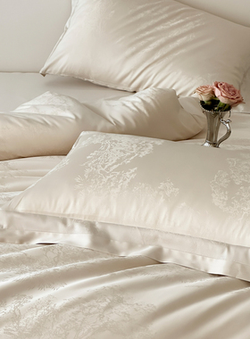 赫本风A类120S天丝棉四件套轻奢高级感被套床单笠春夏床品