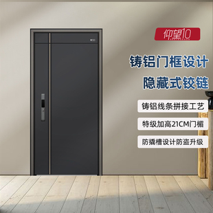 星月神甲级入户防盗门家用锌合金别墅大门智能进户门双开门子母门