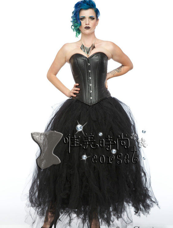 唯美时尚牛皮 双骨束腰宫廷塑身马甲corset钢骨束腰束身女塑身衣