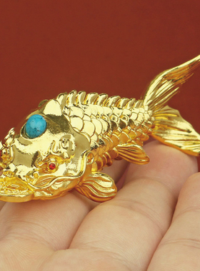 2026年新款可活动锦鲤龙鱼手把件办公室招财摆件聚宝盆配件装饰品