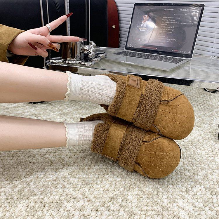 内增高魔术贴加绒勃肯棉鞋子女舒适冬季新款小众设计保暖二棉鞋潮,女鞋,深口单鞋,淘宝优惠券,粉丝福利购,淘宝优惠卷