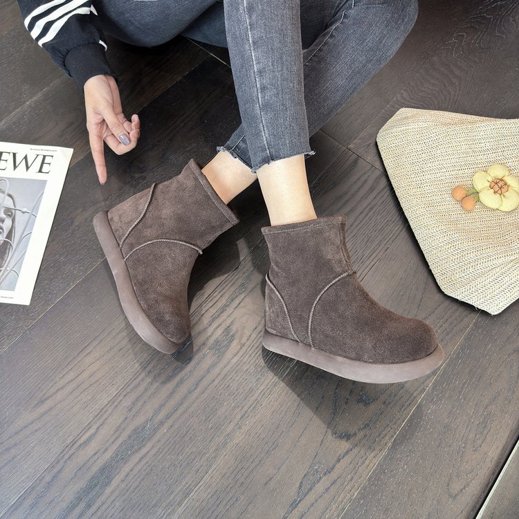 冬季加绒保暖雪地靴女2025爆款