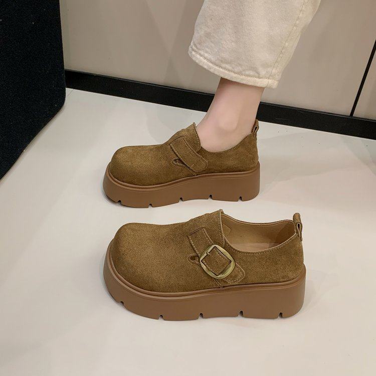 厚底增高简约全包勃肯鞋女时尚百搭2026春秋季新款乐福鞋舒适单鞋,女鞋,深口单鞋,淘宝优惠券,粉丝福利购,淘宝优惠卷