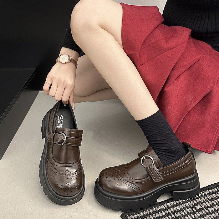 2026新款春秋复古英伦风百搭增高厚底小皮鞋女配裙子玛丽珍单鞋子,女鞋,深口单鞋,淘宝优惠券,粉丝福利购,淘宝优惠卷