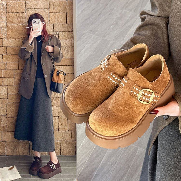 小个子厚底舒适全包增高勃肯鞋女2026新款春秋一脚蹬时尚百搭单鞋,女鞋,深口单鞋,淘宝优惠券,粉丝福利购,淘宝优惠卷