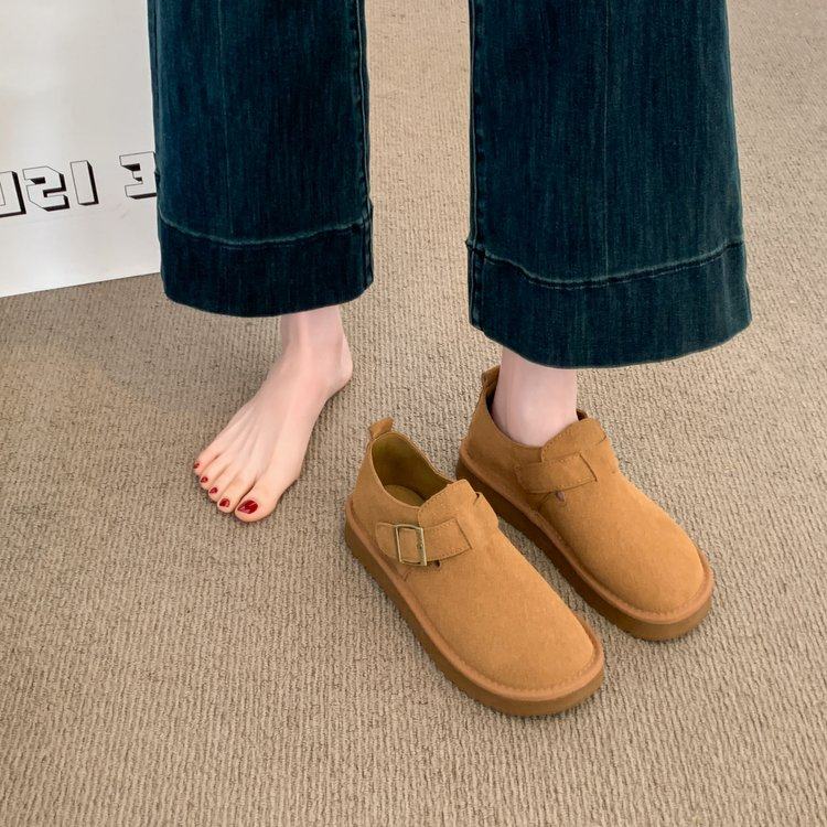 2026新款春季厚底全包勃肯鞋女鞋子爆款一脚蹬单鞋复古乐福博肯鞋,女鞋,勃肯鞋/软木鞋,淘宝优惠券,粉丝福利购,淘宝优惠卷