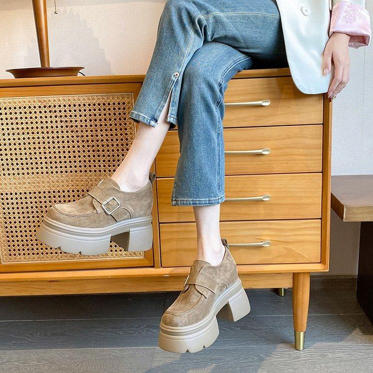 内增高勃肯鞋女2026春秋新款厚底增高全包单鞋子一脚蹬懒人乐福鞋,女鞋,深口单鞋,淘宝优惠券,粉丝福利购,淘宝优惠卷