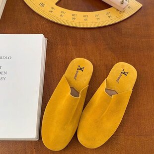 女一脚蹬包头半拖鞋 勃肯鞋 潮 外穿韩系舒适时尚 2025年春夏丑萌新款
