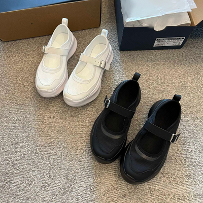 法式复古厚底玛丽珍女鞋新款