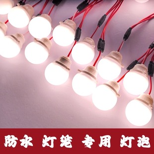 灯笼长廊通道专用户外防水led串联灯泡灯笼插电发光3/4/5连串灯头