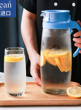 Ocean原装进口冷水壶耐热高温玻璃杯凉水白开家用套装防爆大容量