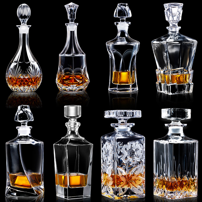 欧式水晶玻璃酒樽创意红酒醒酒器家用威士忌瓶带盖洋酒瓶白酒容器